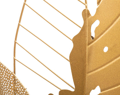Painel em Ferro Autumn Folha Dourado Cm 53x4x84,5