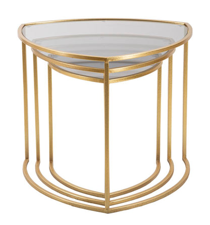 Mesas Auxiliares de Café Triangle Conjunto 3 Un. Cm ø 60x50-50x45-40x40