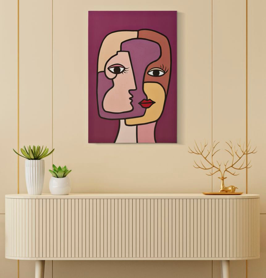 Estampa pintada Faces New -A- Cm 60x3x90
