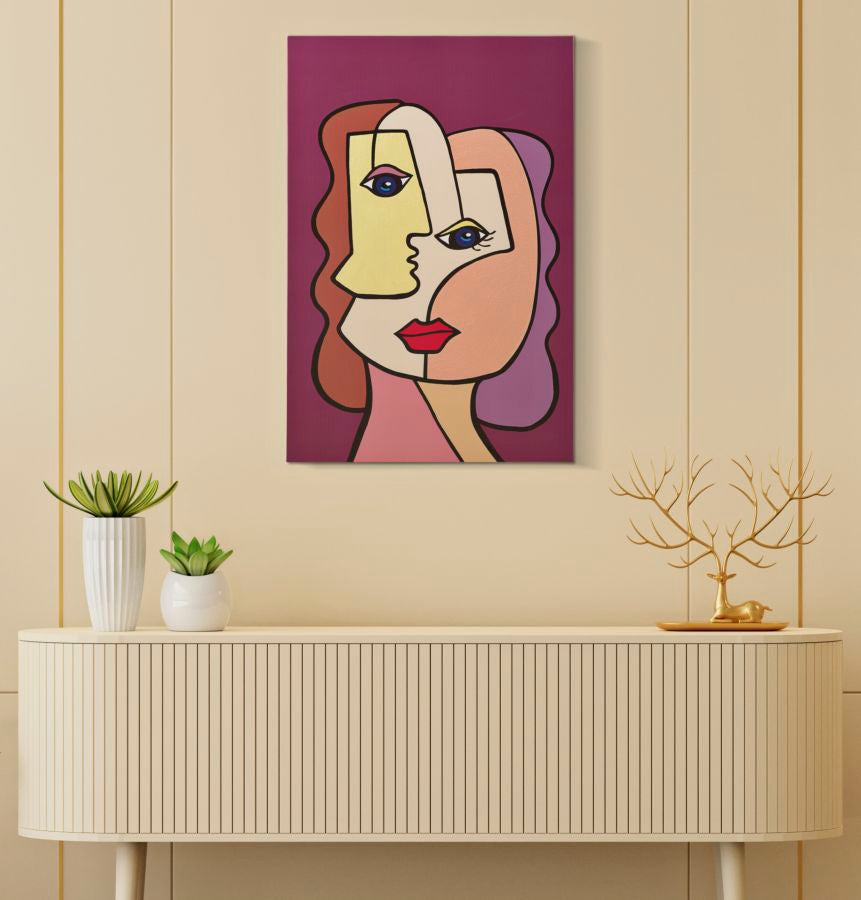Estampa pintada Faces New -B- Cm 60x3x90