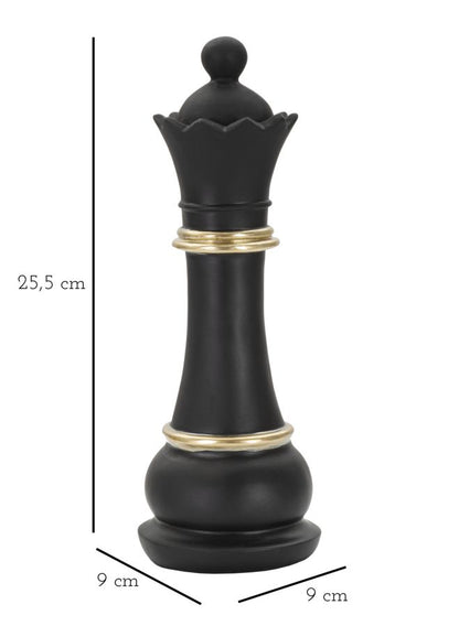 Rainha Preta E Dourado Cm ø 9x25,5