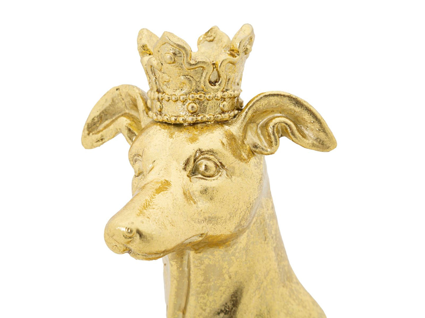 Cão com Coroa Dourado Cm 20x12,5x33