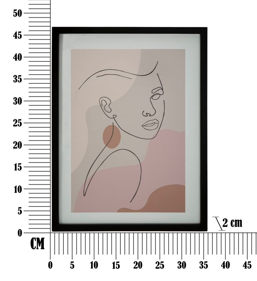Moldura decorativa Rosto -C- Cm 35x2x47