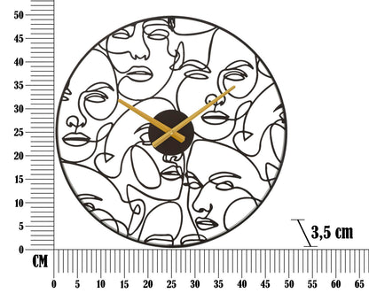 Relógio de Parede Faces Cm ø50x3,5