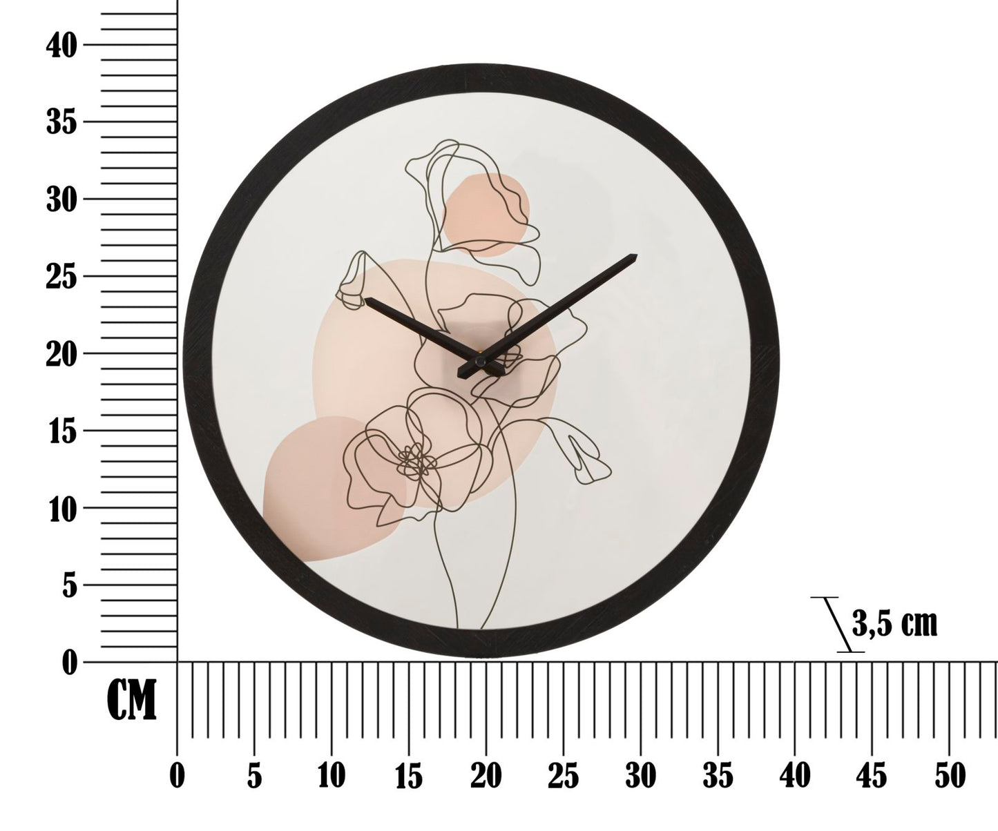 Relógio de Parede Flor -B- Cm ø 40x3,5