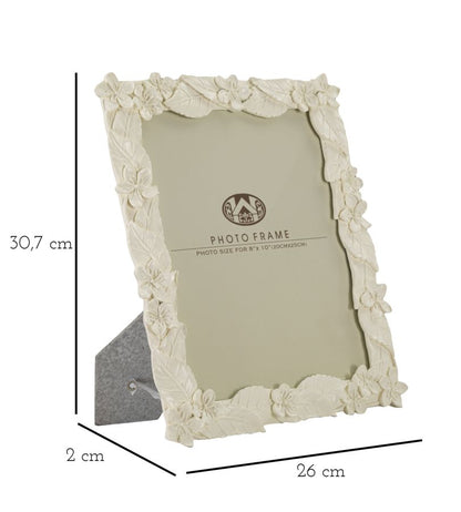 Moldura Folha Cream Cm 26x2x30,7 (medida Interna Cm 20x25)