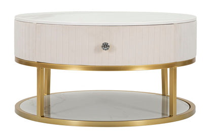 Mesa de Café Montpellier Creme Cm ø 75x36
