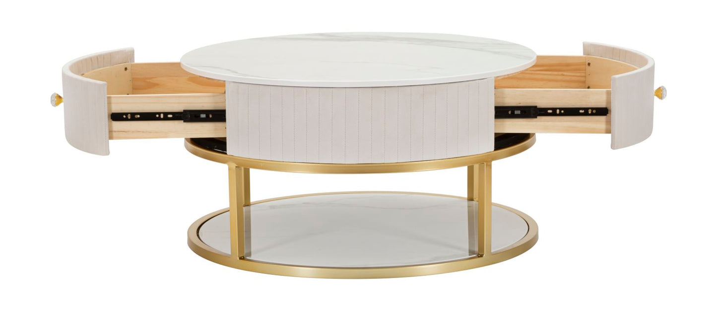 Mesa de Café Montpellier Creme Cm ø 75x36