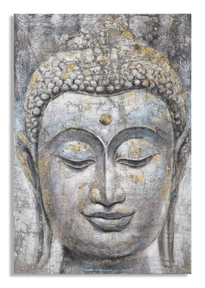 Pintura Sobre Tela Rosto Buda Light -A- Cm 80x3x120