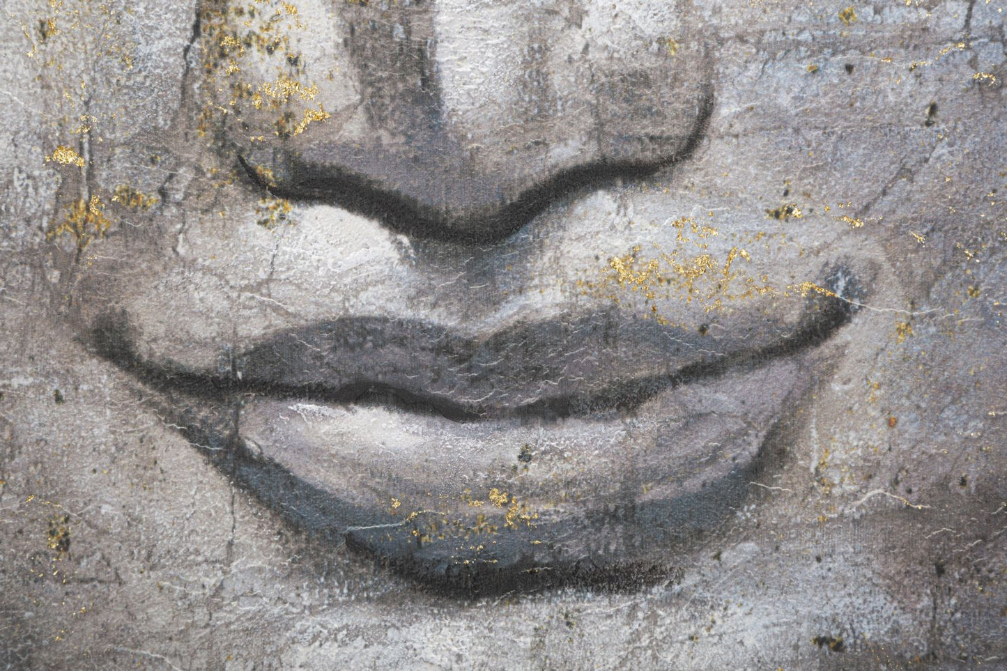 Pintura Sobre Tela Rosto Buda Light -A- Cm 80x3x120