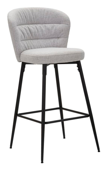 Banco Bar Losanna Grigio Conjunto 2 Un. Cm 52x59x108