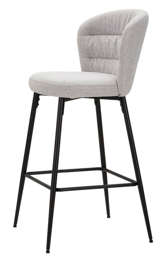 Banco Bar Losanna Grigio Conjunto 2 Un. Cm 52x59x108