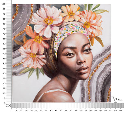 Pintura Sobre Tela Naomi -A- Cm 100x3x100