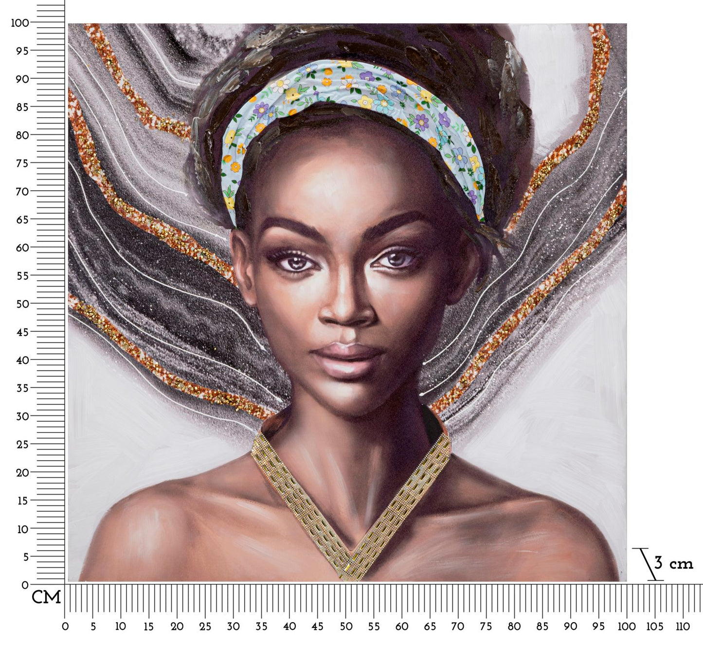 Pintura Sobre Tela Naomi -B- Cm 100x3x100