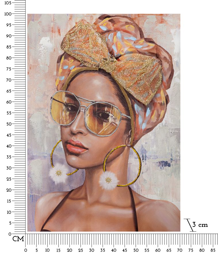 Pintura Sobre Tela Jennifer -B- Cm 70x3x100