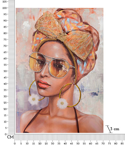 Pintura Sobre Tela Jennifer -B- Cm 70x3x100