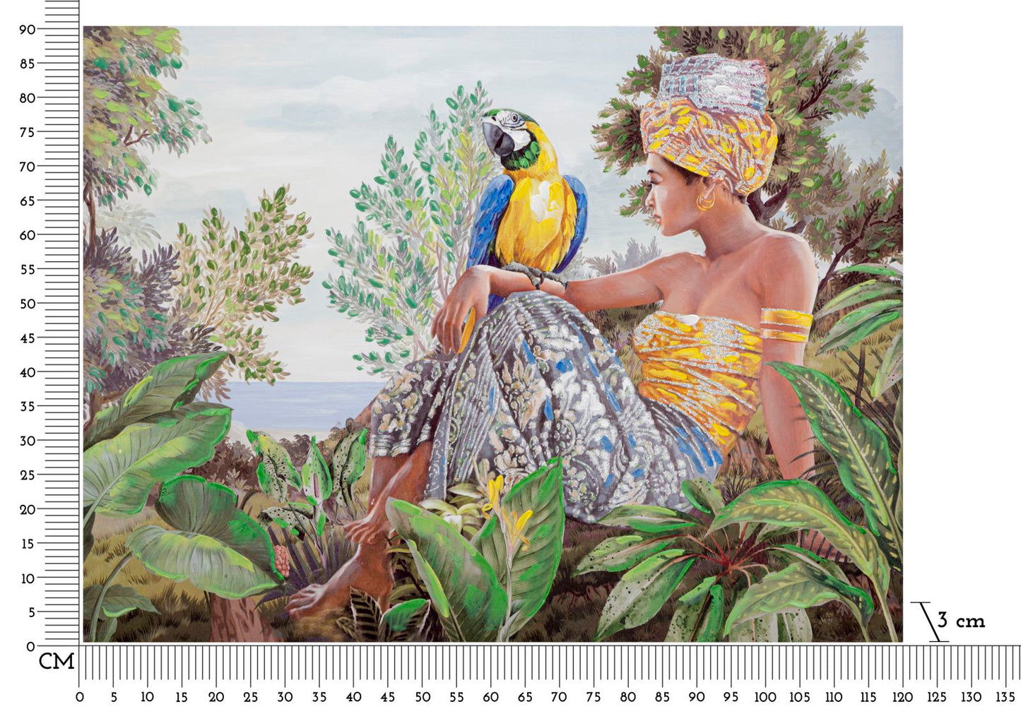 Pintura Sobre Tela Kenda Orizzontale Cm 120x3x90