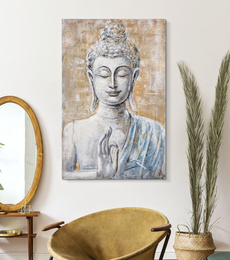 Pintura Sobre Tela Buda Light -B- Cm 80x3x120