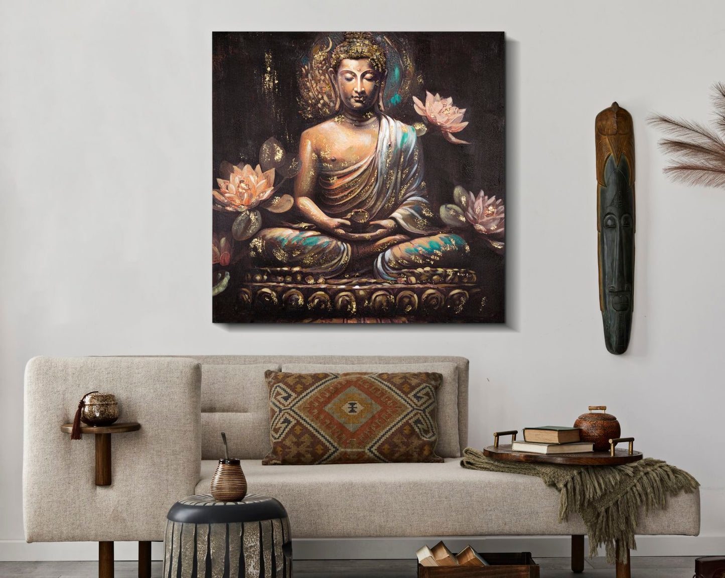 Pintura Sobre Tela Buda -A- Cm 100x3x100