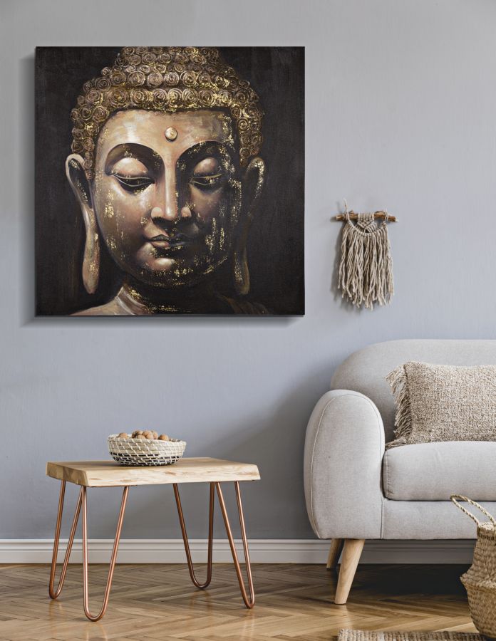 Pintura Sobre Tela Buda -B- Cm 100x3x100