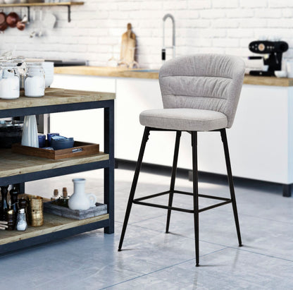 Banco Bar Losanna Grigio Conjunto 2 Un. Cm 52x59x108