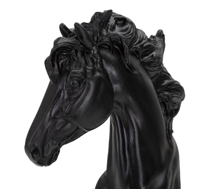Cavalo Preto E Dourado Cm 14x11x27