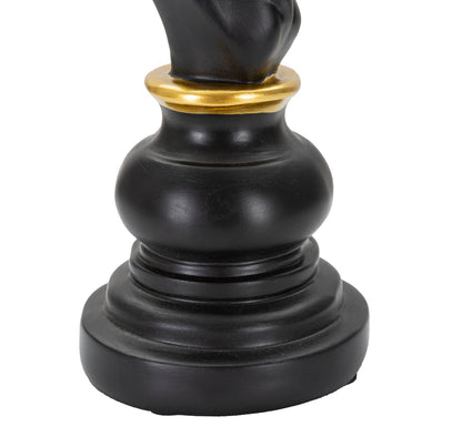Cavalo Preto E Dourado Cm 14x11x27