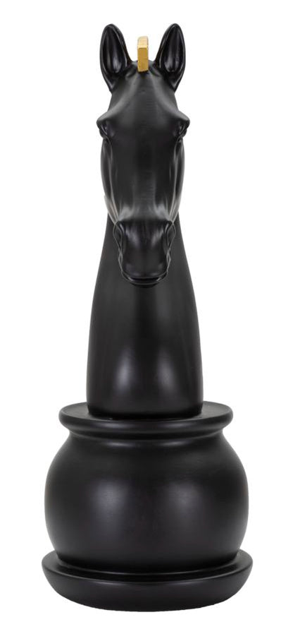 Cavalo Preto E Dourado Cm ø 18,5x50