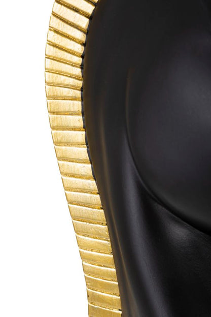 Cavalo Preto E Dourado Cm ø 18,5x50