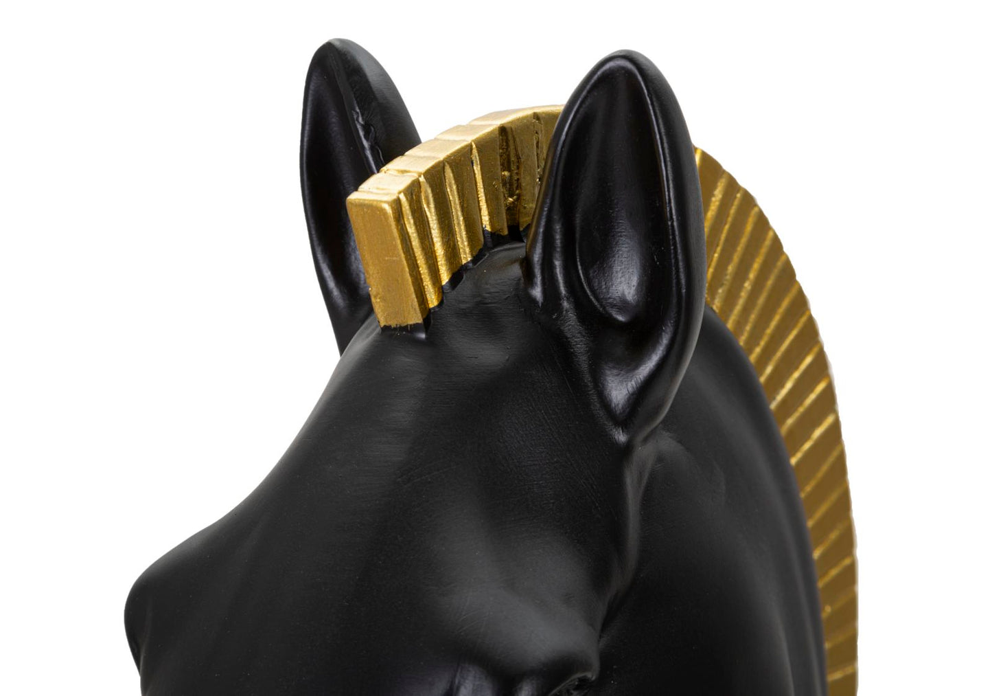 Cavalo Preto E Dourado Cm ø 18,5x50