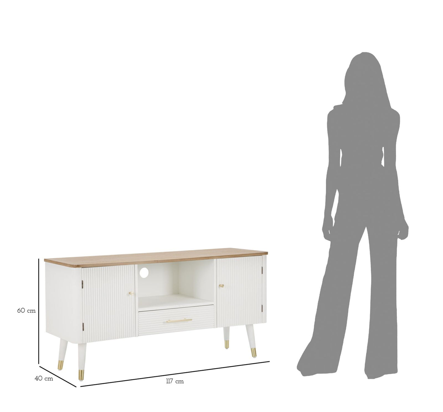Porta Tv Matera Cm 117x40x60