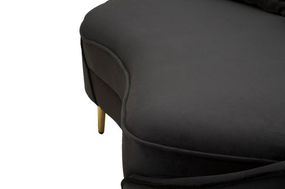Sofá 3 lugares Oslo com Cuscini Preto Cm 185x84x68