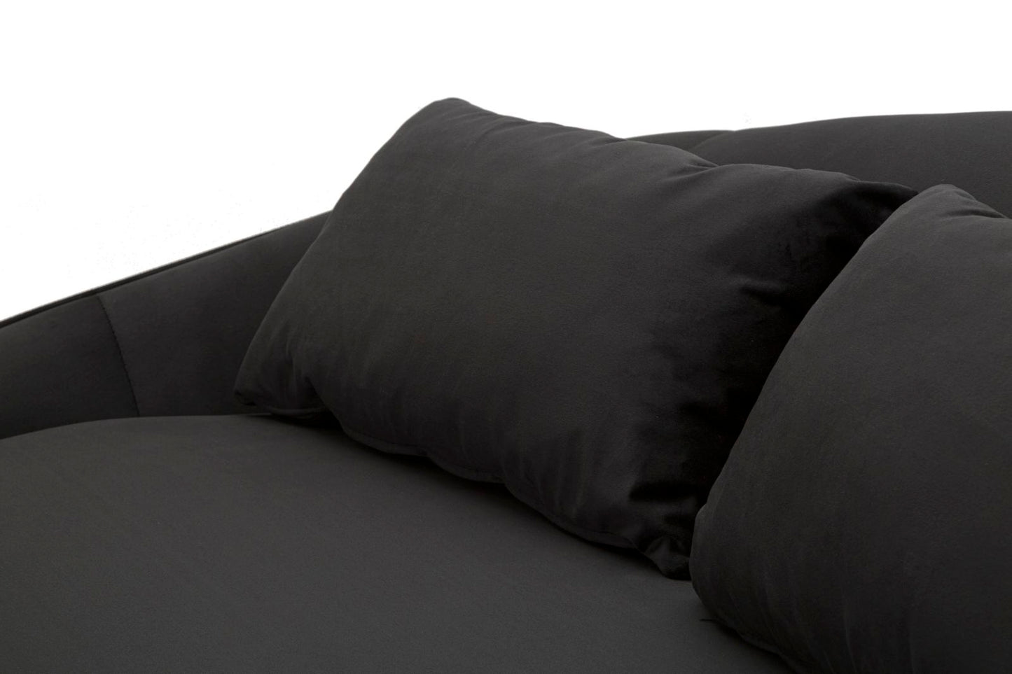 Sofá 3 lugares Oslo com Cuscini Preto Cm 185x84x68