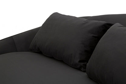 Sofá 3 lugares Oslo com Cuscini Preto Cm 185x84x68