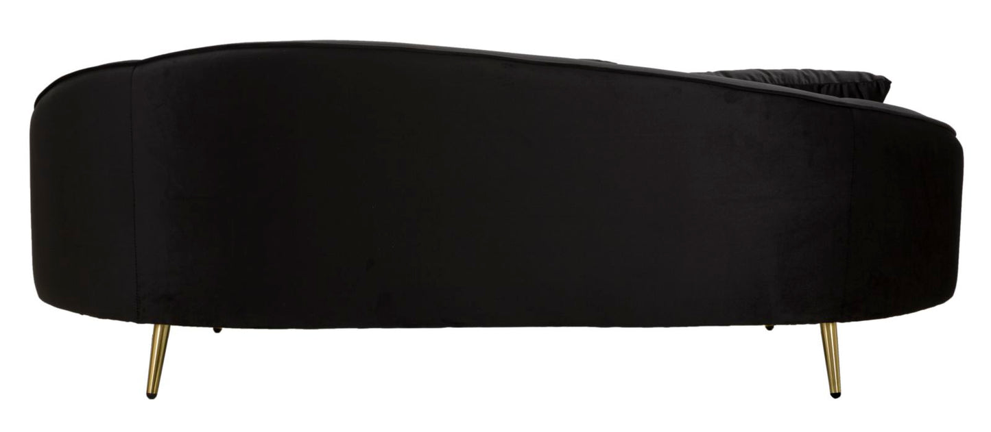 Sofá 3 lugares Oslo com Cuscini Preto Cm 185x84x68