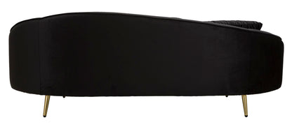 Sofá 3 lugares Oslo com Cuscini Preto Cm 185x84x68