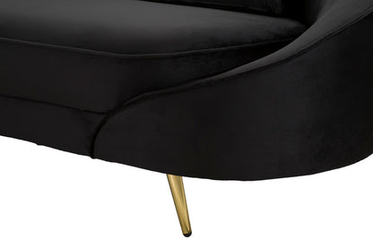 Sofá 3 lugares Oslo com Cuscini Preto Cm 185x84x68