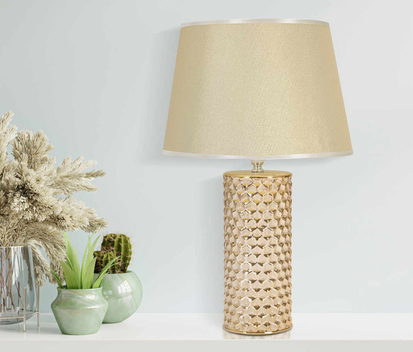 Candeeiro de Mesa Glam Dourado Cm ø 30x47,5