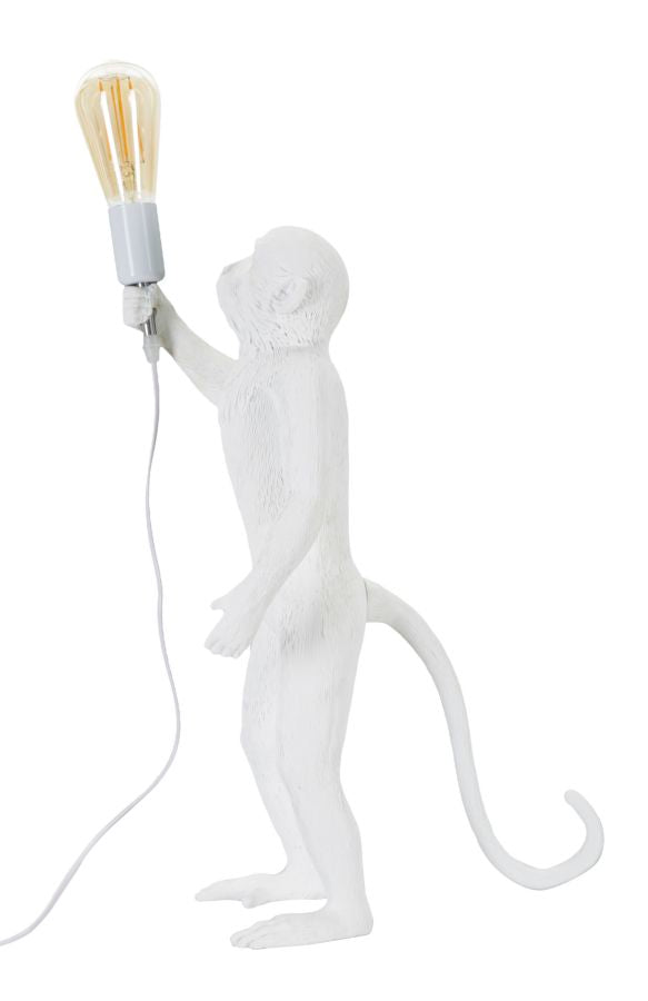 Candeeiro de Mesa Monkey Branco Cm ø 26x34x55