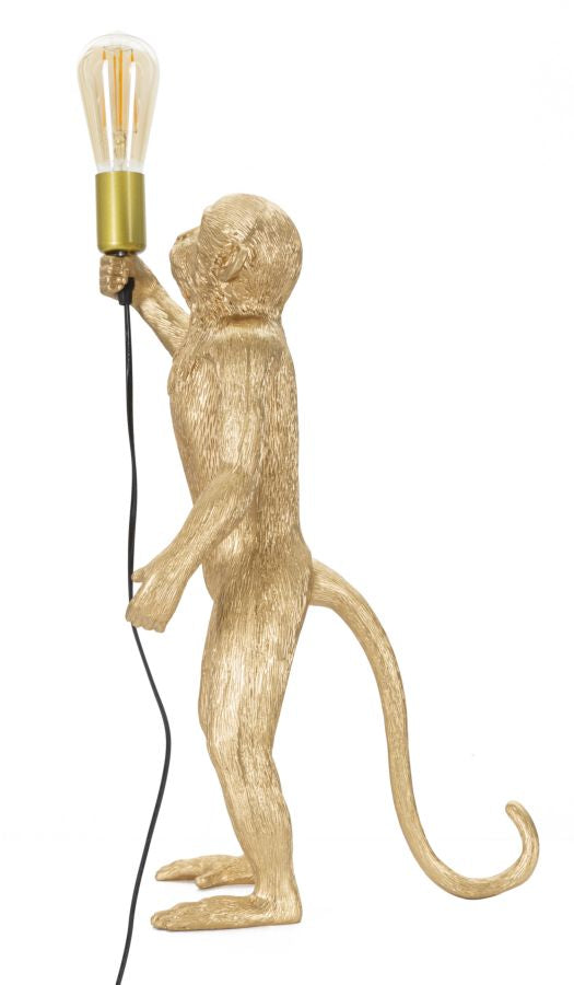 Candeeiro de Mesa Monkey Dourado Cm ø 26x34x55
