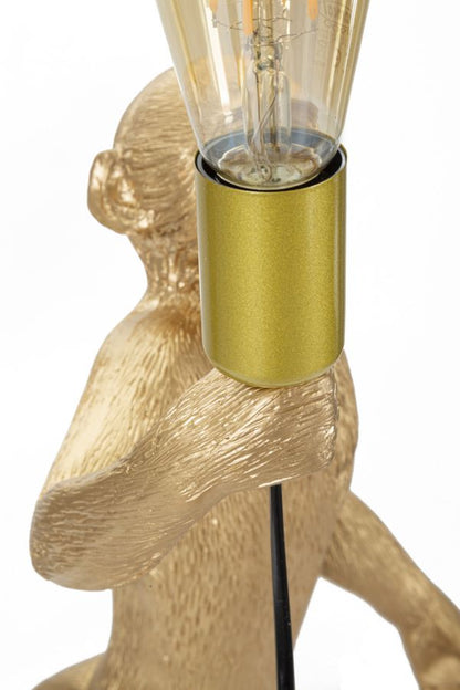 Candeeiro de Mesa Monkey Dourado Cm ø 26x34x55