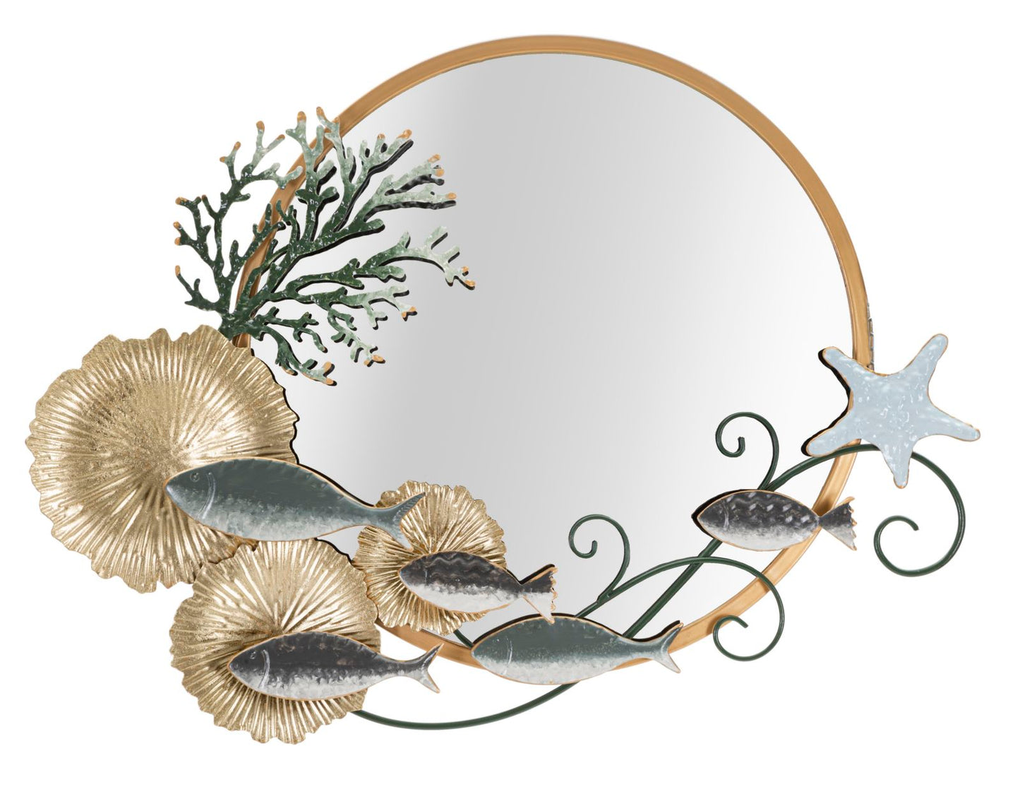 Espelho D Muro Fish Cm 88,9x7,6x65,4