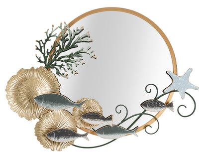 Espelho D Muro Fish Cm 88,9x7,6x65,4