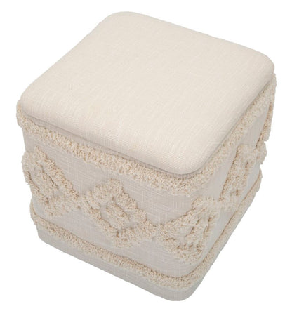 Pufe Recipiente Damasco Quadrato Cm 40x40x40