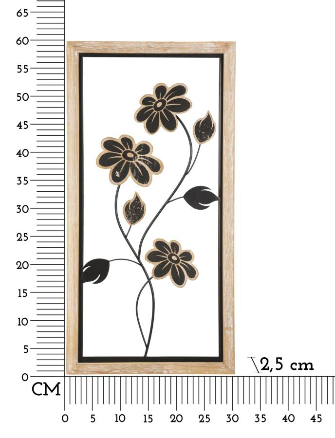 Painel em Ferro E Madeira Girish -A- Cm 30x2,5x60