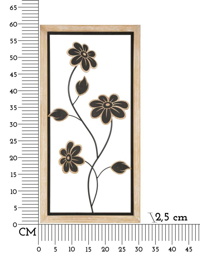Painel em Ferro E Madeira Girish -B- Cm 30x2,5x60
