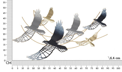 Painel em Ferro Bird Cm 90,8x6,4x50,8