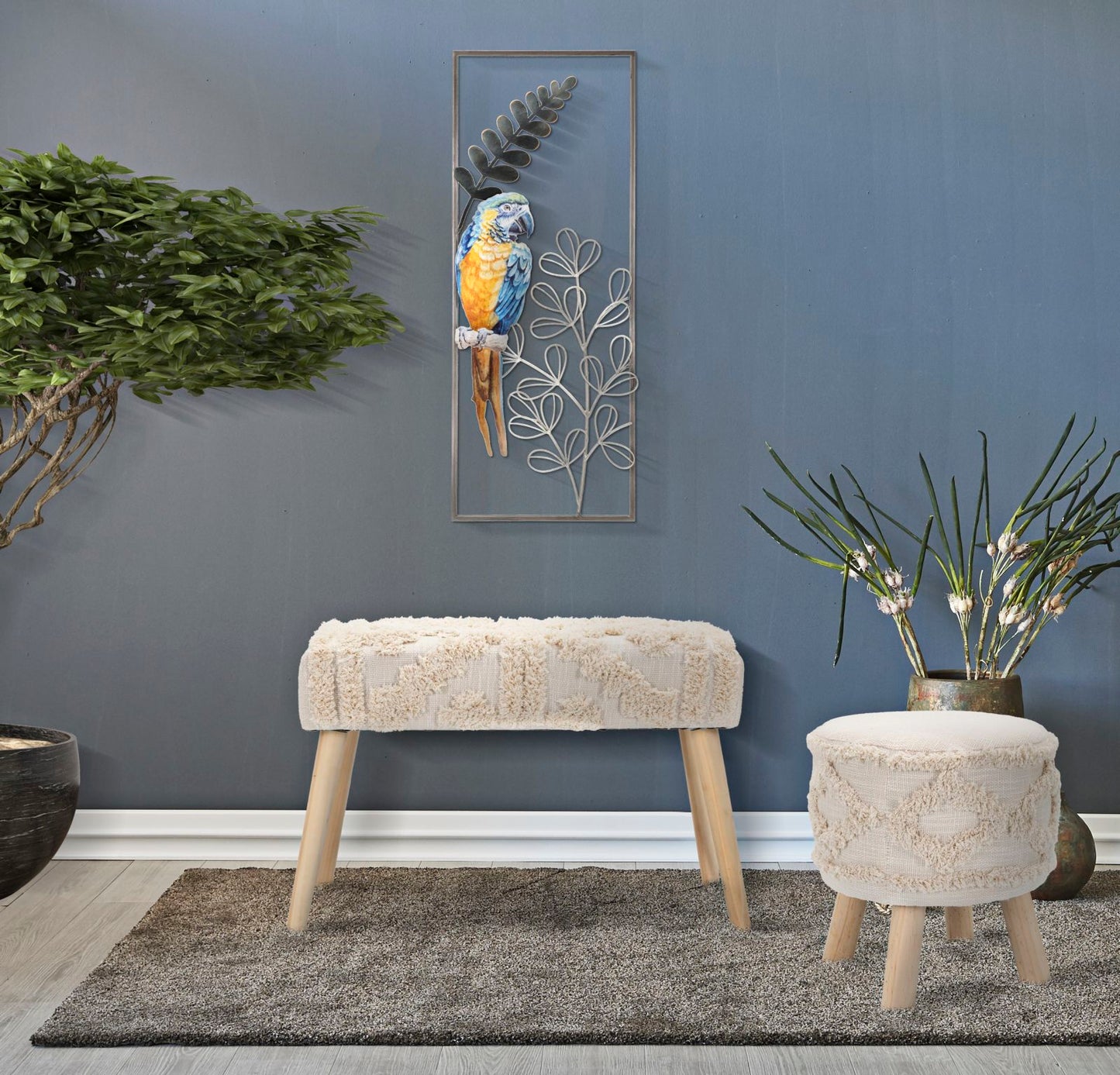 Painel em Ferro Parrot Cm 28,6x2,5x74,3
