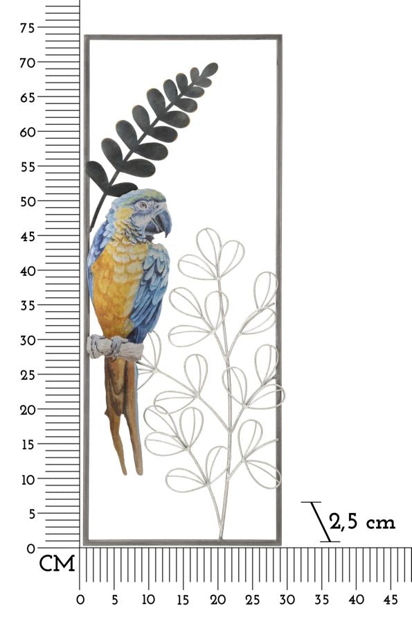 Painel em Ferro Parrot Cm 28,6x2,5x74,3