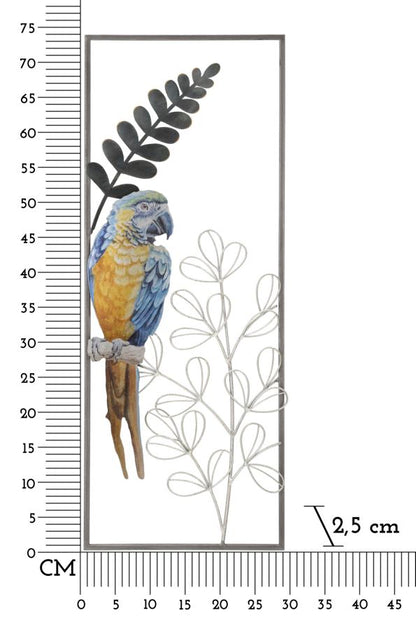 Painel em Ferro Parrot Cm 28,6x2,5x74,3